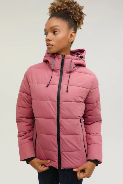 Lumberjack Kadın Oversize Kapüşonlu Kışlık Mont - Sıcak ve Şık - 2