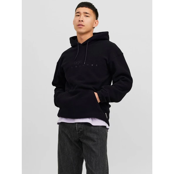 Jack&Jones Erkek Oversize Kapüşonlu Sweatshirt - Rahat ve Şık - 6