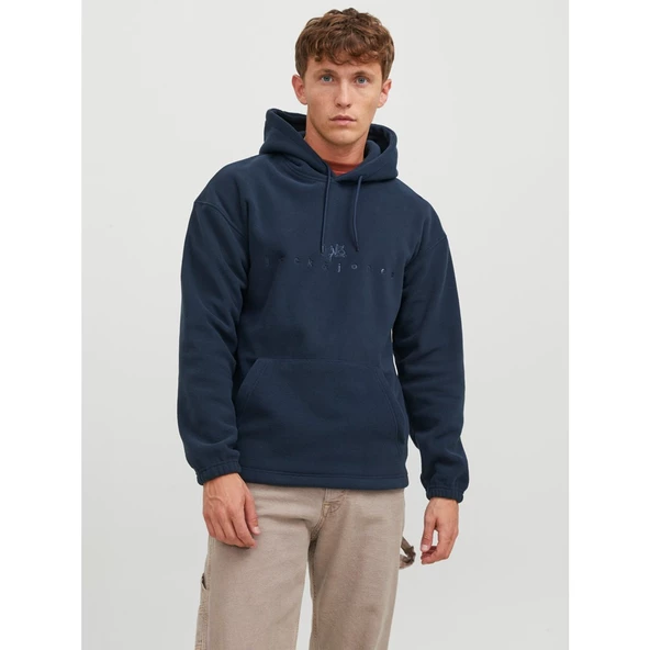 Jack&Jones Erkek Oversize Kapüşonlu Sweatshirt - Rahat ve Şık - 3
