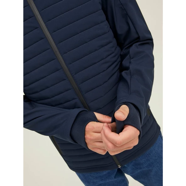 Jack&Jones Minimalist Kapüşonlu Erkek Mont - Günlük Stil - 12