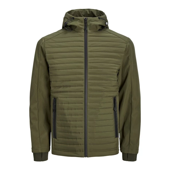 Jack&Jones Minimalist Kapüşonlu Erkek Mont - Günlük Stil - 6