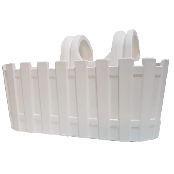 Poliwork Akasya Kolay Askı Renkli Plastik Balkon Saksısı 30 cm - 4