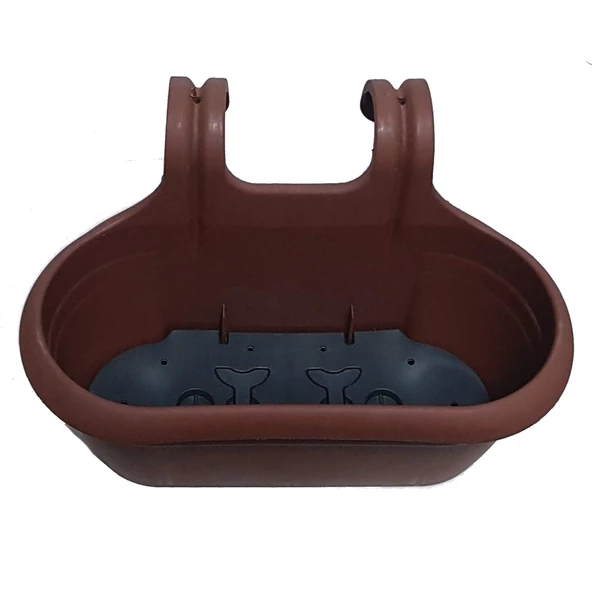 Poliwork Nergiz Kolay Askı Plastik Renkli Balkon Saksısı 40 cm - 9