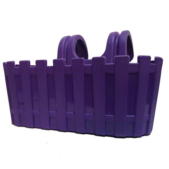 Poliwork Akasya Kolay Askı Renkli Plastik Balkon Saksısı 30 cm - 7