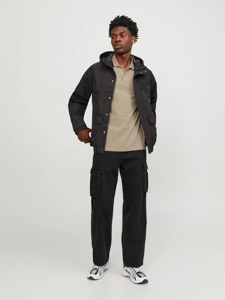 Jack&Jones Minimalist Polo Yaka Kısa Kol Erkek Tişört - Günlük Stil - Resim 12