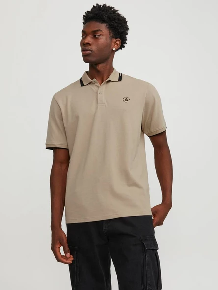 Jack&Jones Minimalist Polo Yaka Kısa Kol Erkek Tişört - Günlük Stil ürün görseli 1