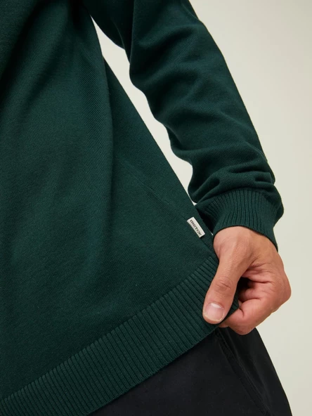 Jack&Jones Minimalist Yüksek Yakalı Uzun Kol Erkek Kazak - Oversize - 11