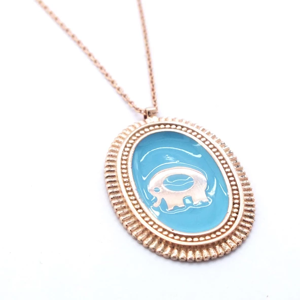 Rose Fil Motifli Gümüş Kolye GK-297 - 4