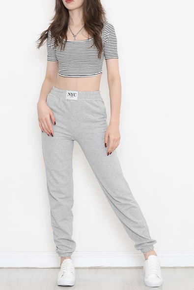 İki İplik Armalı Eşofman Altı Koyugri - 12556.1778. - 12