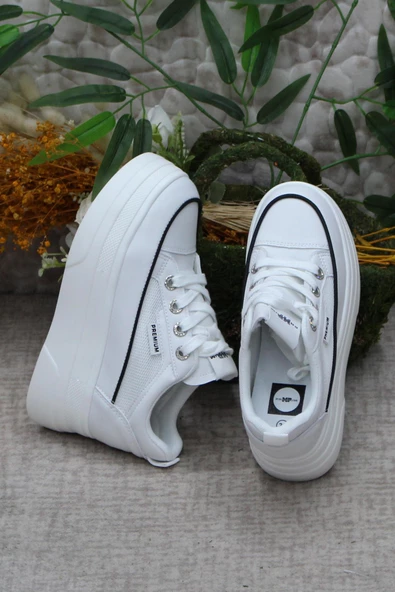 M.P 241 1664 Premıum Rahat Orijinal Ürün Kalın Taban Sneaker Kadın Ayakkabı - Resim 12