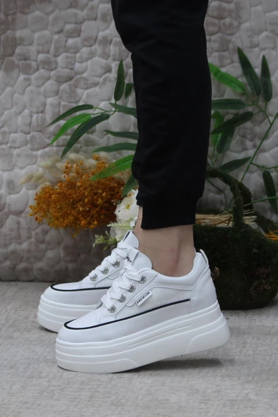 M.P 241 1664 Premıum Rahat Orijinal Ürün Kalın Taban Sneaker Kadın Ayakkabı - Resim 9