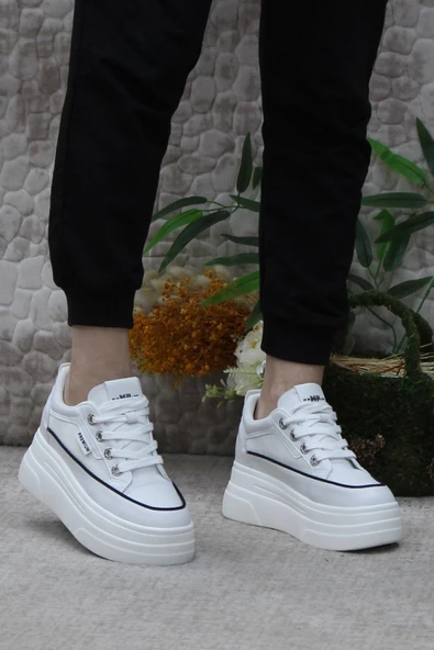 M.P 241 1664 Premıum Rahat Orijinal Ürün Kalın Taban Sneaker Kadın Ayakkabı - Resim 8