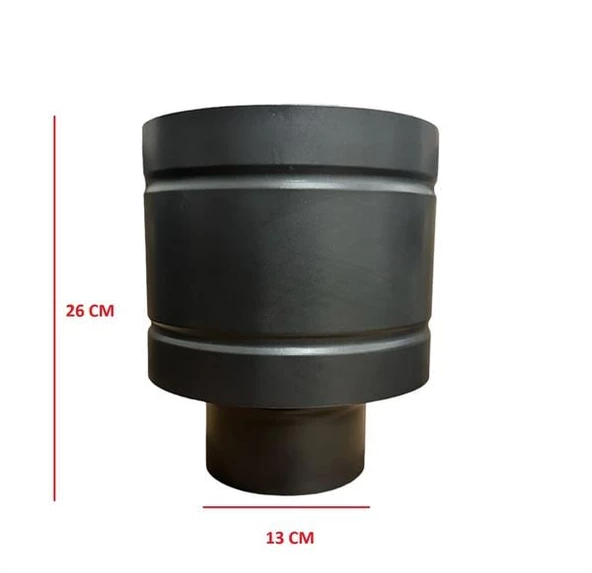 BACA KALKANI / ÇAP: 13 CM / MAT SİYAH EMAYE / BABA'S STOVE - 2