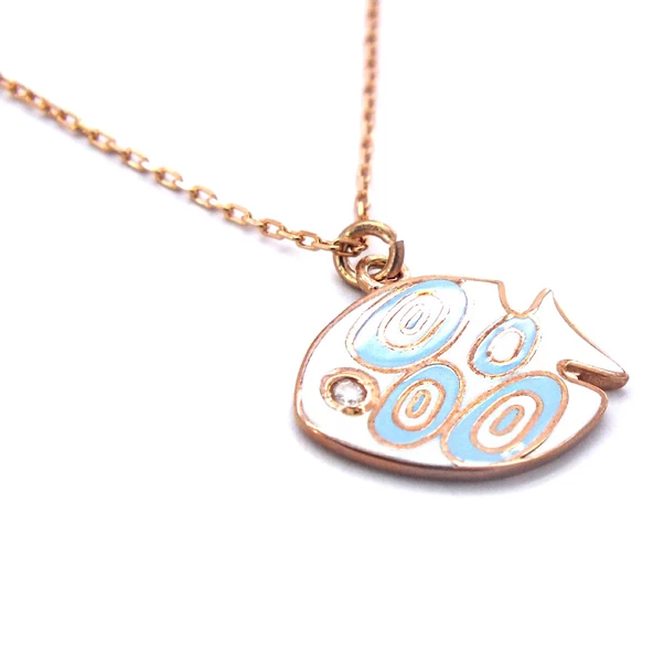 Balık Rose Gümüş Kolye GK-221 - Resim 2