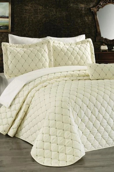 Yasmine Çift Kişilik Yatak Örtüsü 4 Parça - Resim 12