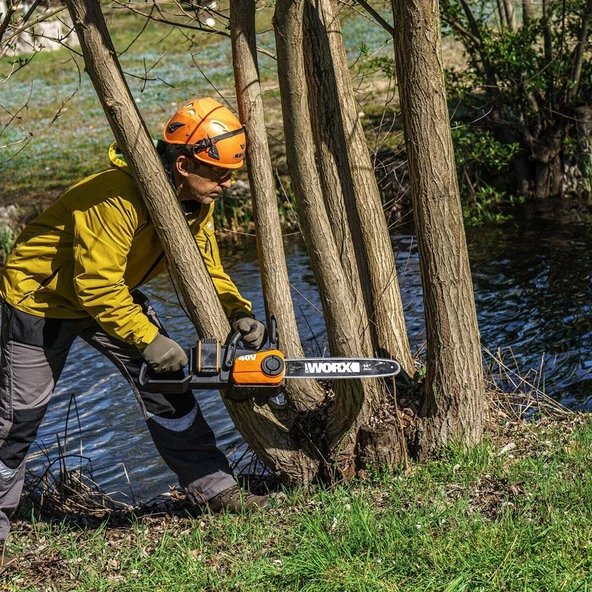 Worx Wg384e 40Volt 2.0Ah Li-İon 35Cm Profesyonel Şarjlı Kömürsüz Zincirli Testere - 9