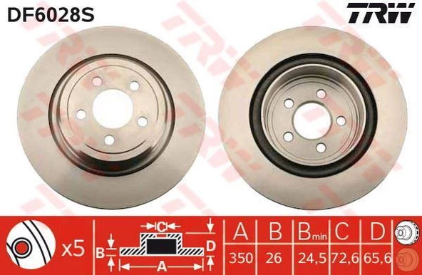 FREN DİSKİ ARKA CHRYSLER 300 C 04 TÜM MOTORLAR HK