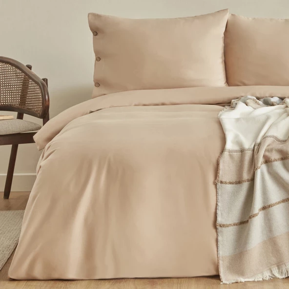 Karaca Home Nevada Çift Kişilik Krep Nevresim Jakar Pike Takımı Bej - 3