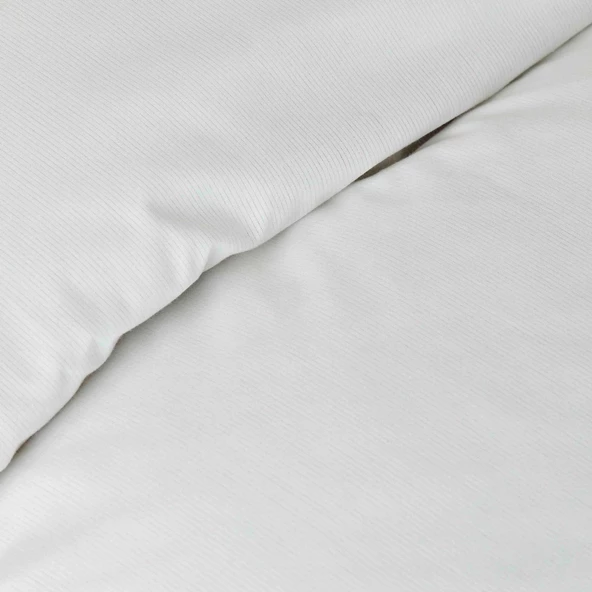Karaca Home Back to Basic %100 Pamuk King Size Nevresim Takımı Beyaz - 2