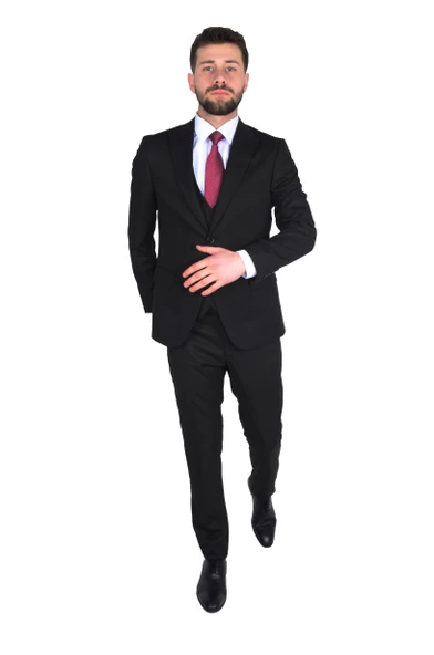 Cengiz İnler Kruvaze Yelekli Slimfit Düz Erkek Takım Elbise - 11