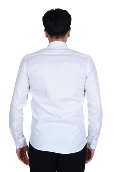 Cengiz İnler Kendinden Desenli Slimfit Erkek Gömlek - 4
