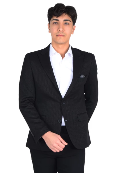 Cengiz İnler Poti Kareli Kırlangıç Yaka Slim Erkek Ceket - 4