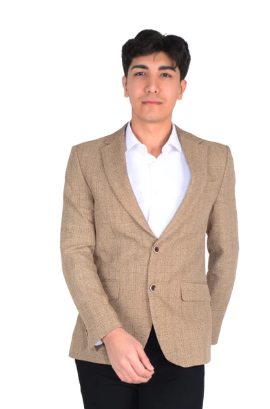Cengiz İnler Mono Yaka Çift Düğme Ekose Slim Fit Erkek Ceket - 2