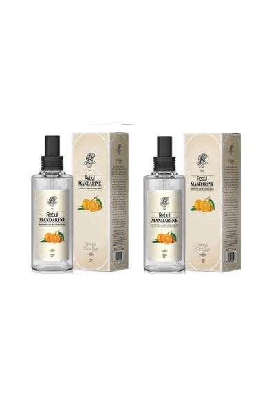 Rebul 100ml Kolonya Mandarin Cam Şişe Spreyli 2'li Set