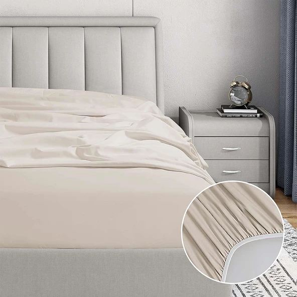 Soley | Jersey | %100 Pamuk Çift Kişilik 180 x 200 Lastikli Çarşaf - 9