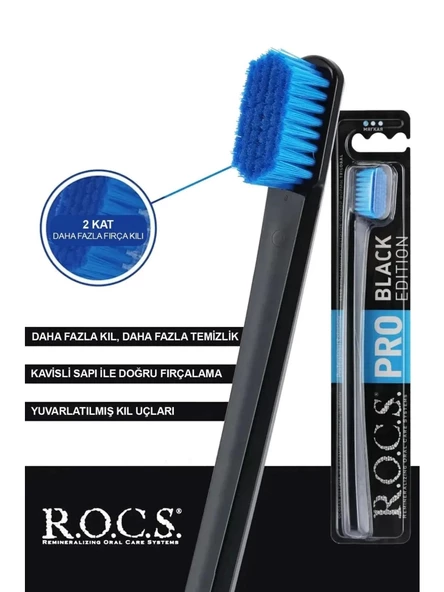 Rocs Pro 5940 Ultra Soft Diş Fırçası -Siyah Mavi - 2