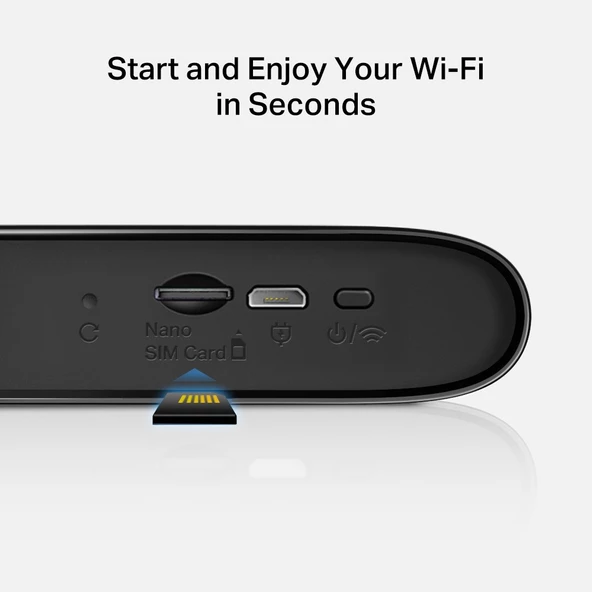 Mercusys MT110 4G LTE Şarjlı 2200mAh Batarya Wİ-Fİ 10 Kullanıcılı Taşınabilir Modem - 4