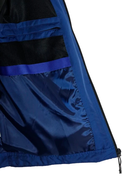 Erkek Suya ve Rüzgara Dayanıklı Mavi Yağmurluk - 4