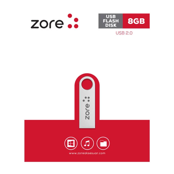 Zore Metal USB Flash Disk 8GB