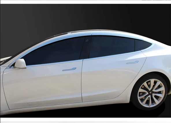TESLA Model 3 ABS Krom Cam Rüzgarlık OEM (Made in Korea) - 2