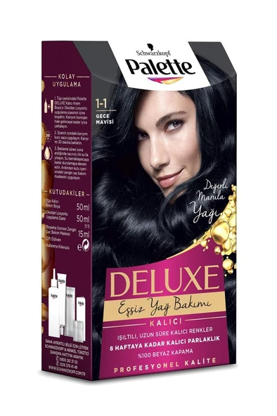 Palette Deluxe Saç Boyası 1-1 Gece Mavisi