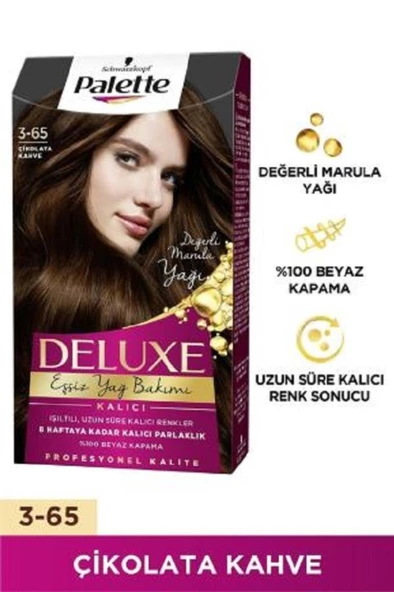Palette Deluxe Saç Boyası 3-65 Çikolata Kahve - 3