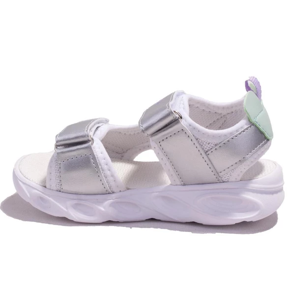 Vicco 321F24Y204 Hilda Beyaz Ortopedik Günlük Işıklı Kız Çocuk Spor Sandalet - 3