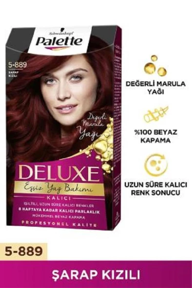 Palette Deluxe Saç Boyası 5-889 Şarap Kızılı - 3