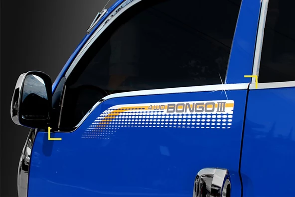 Kia Bongo III 2004- Cam Çıtası ABS Kromu OEM (Made in Korea) - Resim 2