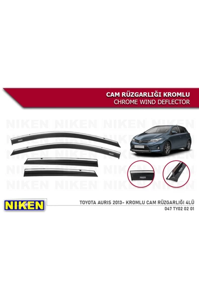 Toyota Auris 2013- Kromlu Cam Rüzgarlığı