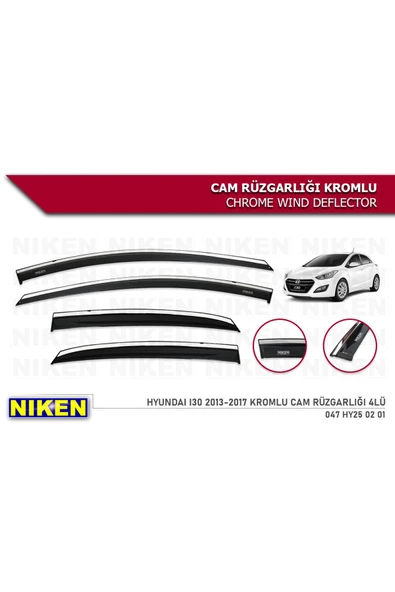 Hyundai I30 2013-2017 Kromlu Cam Rüzgarlığı - 1