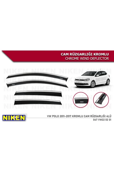 Volkswagen Polo 2011-2017 Kromlu Cam Rüzgarlığı