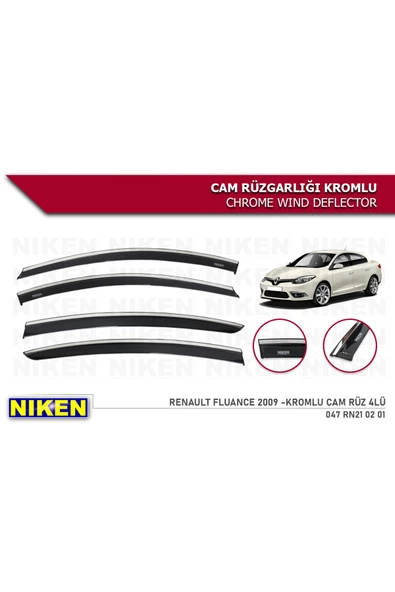 Renault Fluence 2009- Kromlu Cam Rüzgarlığı