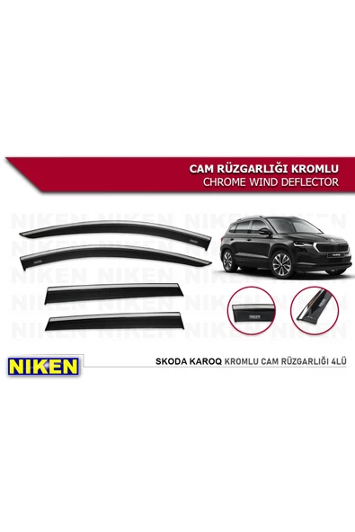 Skoda Karoq 2018-2023 Kromlu Cam Rüzgarlığı ürün görseli