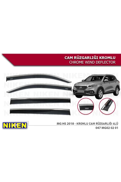 MG HS 2018-2023 Kromlu Cam Rüzgarlığı