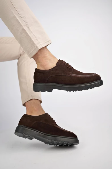 Muggo SAMUEL Garantili Günlük Klasik Hakiki Deri Casual Rahat Ortopedik Kalın Taban Erkek Ayakkabı - 11