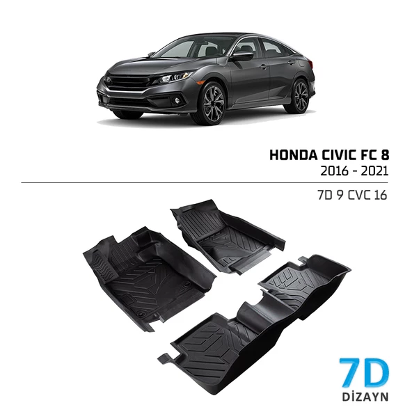 Honda Civic FC 8 2016-2021 7D Havuzlu Paspas
