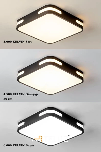 ARTELUZ KARE MODEL MODERN PLAFONYER AVİZE (30X30 CM) - Resim 4