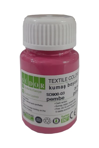 Kumaş Boyası Tişört Çanta Tekstil Boyası 25 ml 1 Adet Südor Kumaş Boyası Tek Şişe 1 Adet - 2