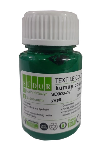 Kumaş Boyası Tişört Çanta Tekstil Boyası 25 ml 1 Adet Südor Kumaş Boyası Tek Şişe 1 Adet - 10